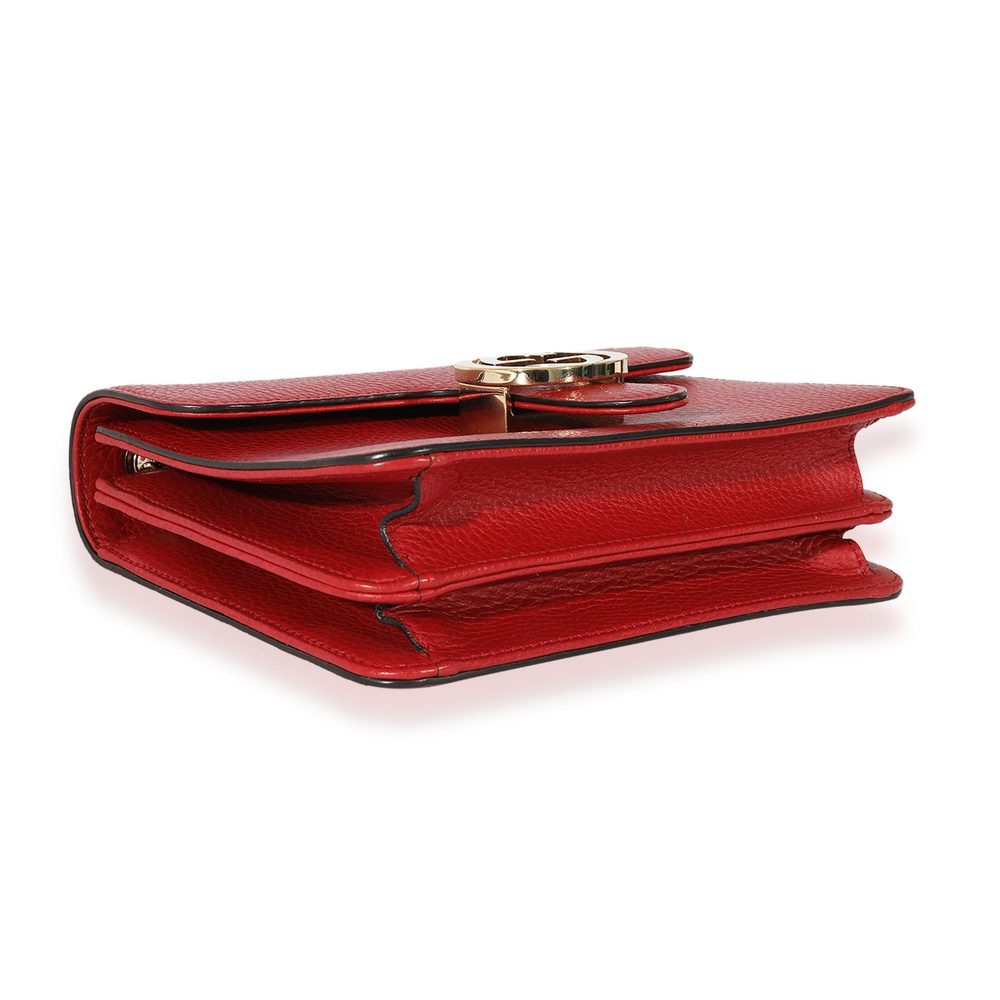 Gucci Red Leather Small Dollar Interlocking Chain… - image 6